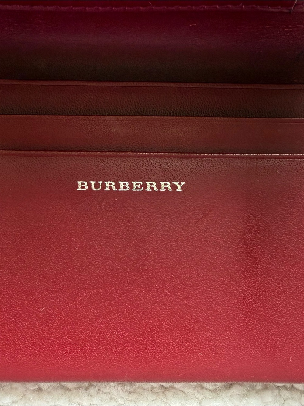 Burberry Red Leather Card Holder - Picture 4 of 5